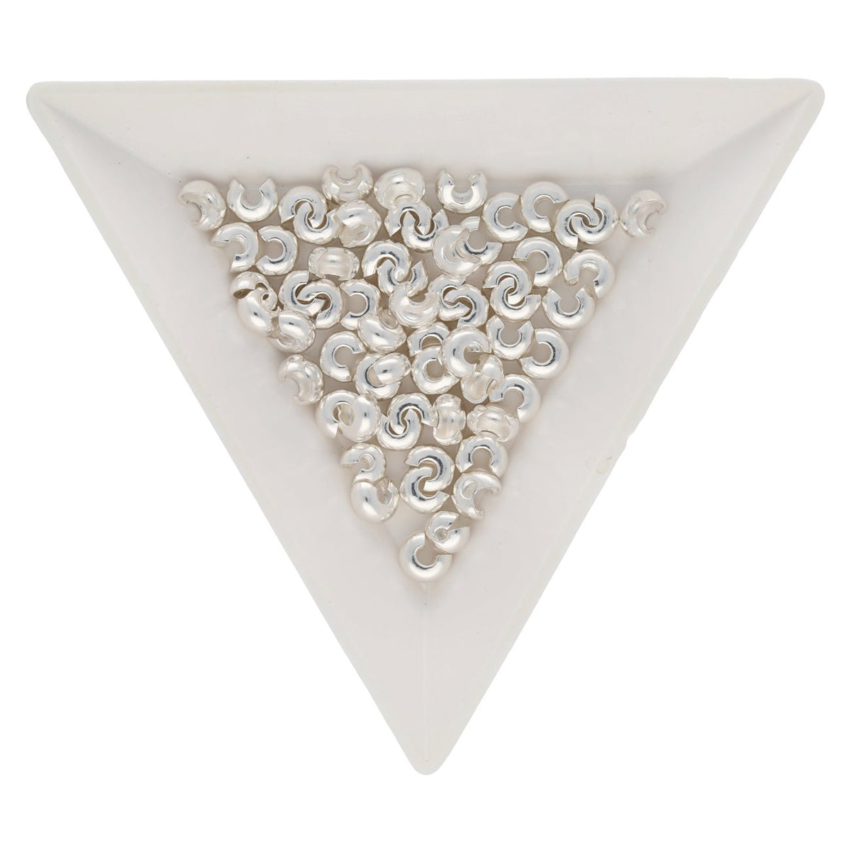 Kaschierperle für Quetschperlen 4 mm - Versilbert - PerlineBeads