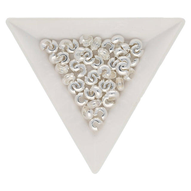 Kaschierperle für Quetschperlen 5 mm - Versilbert - PerlineBeads