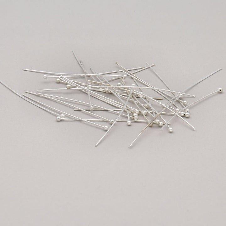 Kettelstift mit Kugelkopf 70 mm – Farbe Silber - PerlineBeads