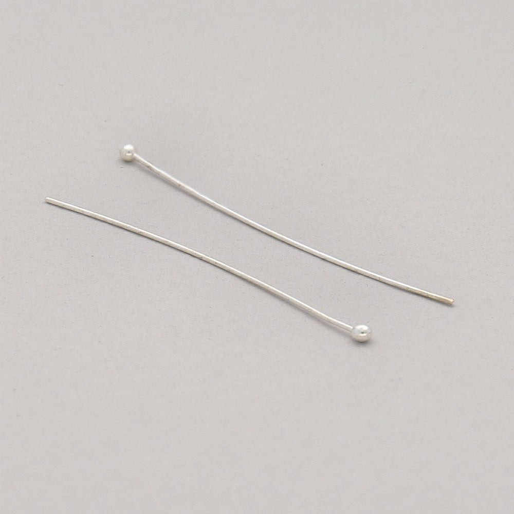 Kettelstift mit Kugelkopf 70 mm – Farbe Silber - PerlineBeads
