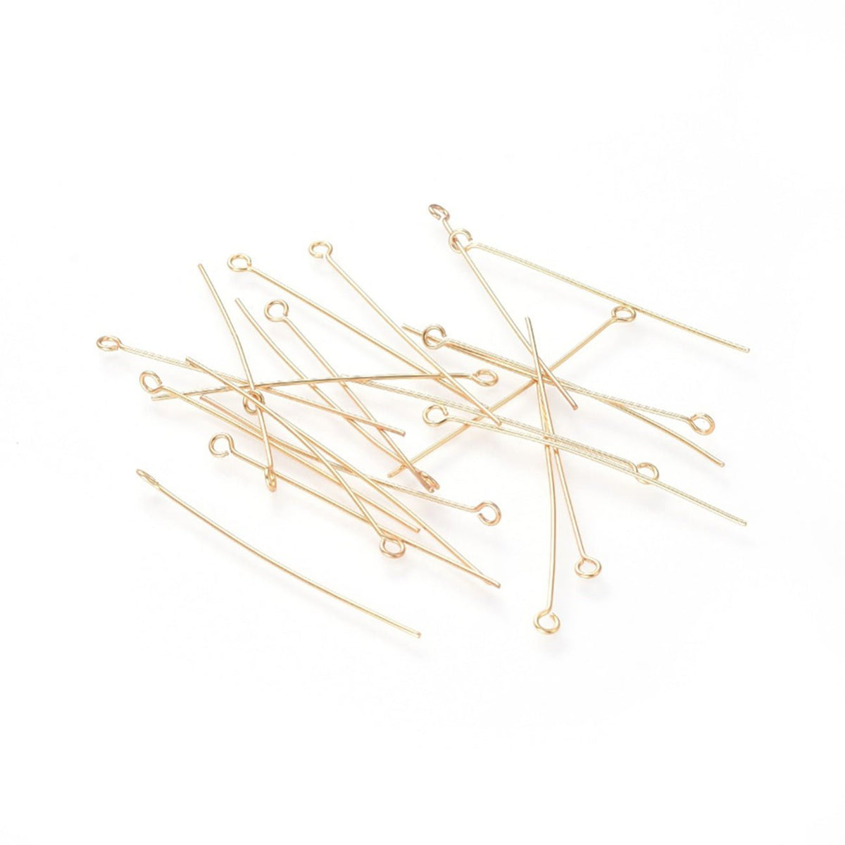 Kettelstift mit Öse 45 mm – Edelstahl, Farbe Gold - PerlineBeads