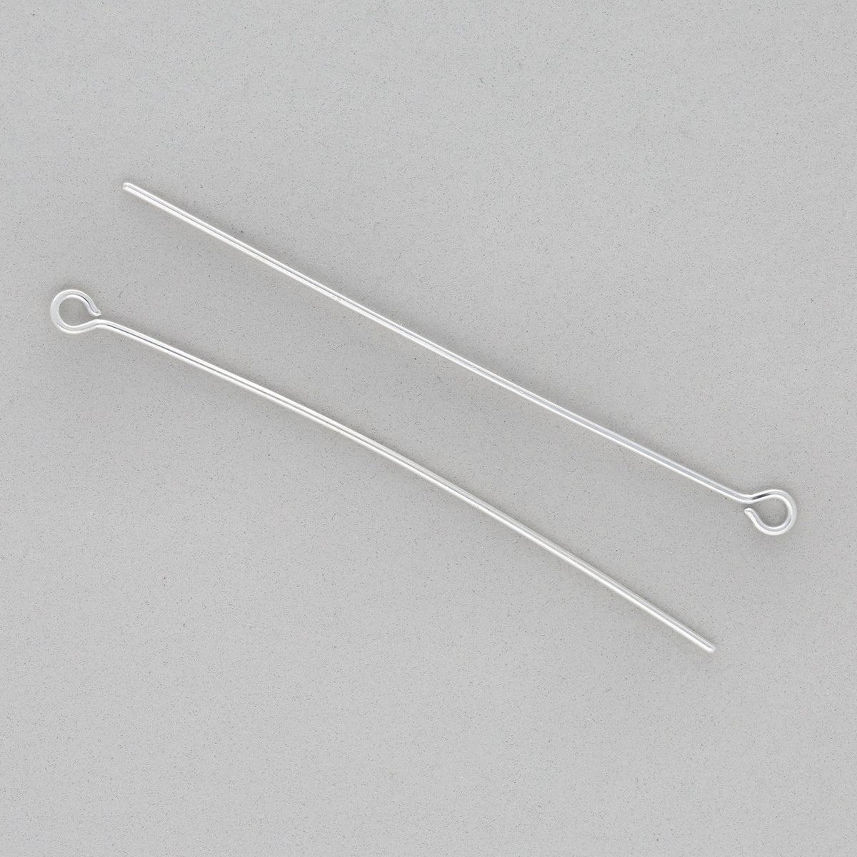 Kettelstift mit Öse 50 mm – Farbe Silber - PerlineBeads