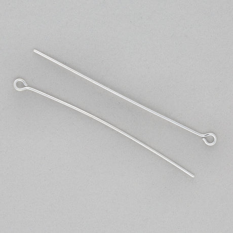 Kettelstift mit Öse 50 mm – Farbe Silber - PerlineBeads