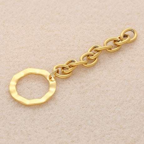 Goldige Kettenverlängerung mit dekorativen Ring - Farbe Gold - PerlinBeads