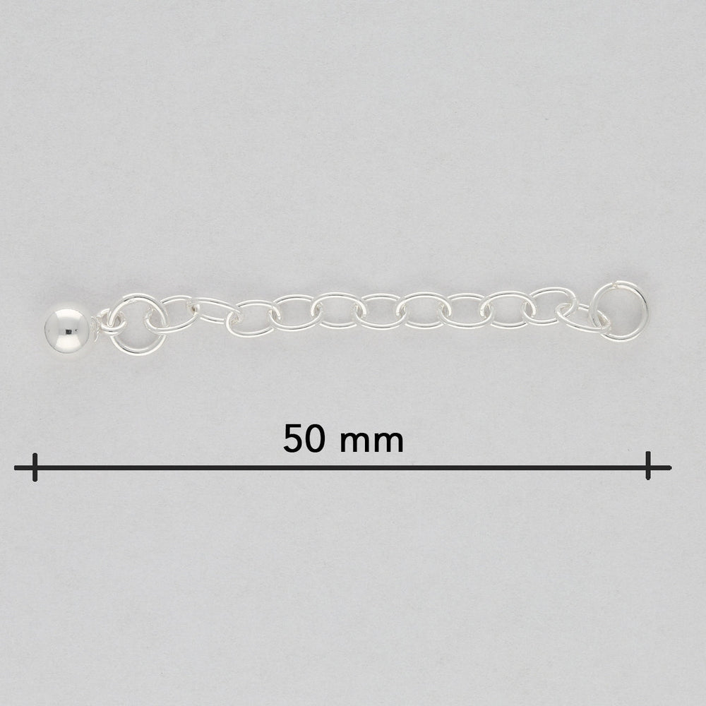 Kettenverlängerung 50 mm – Sterling Silber 925 - PerlineBeads