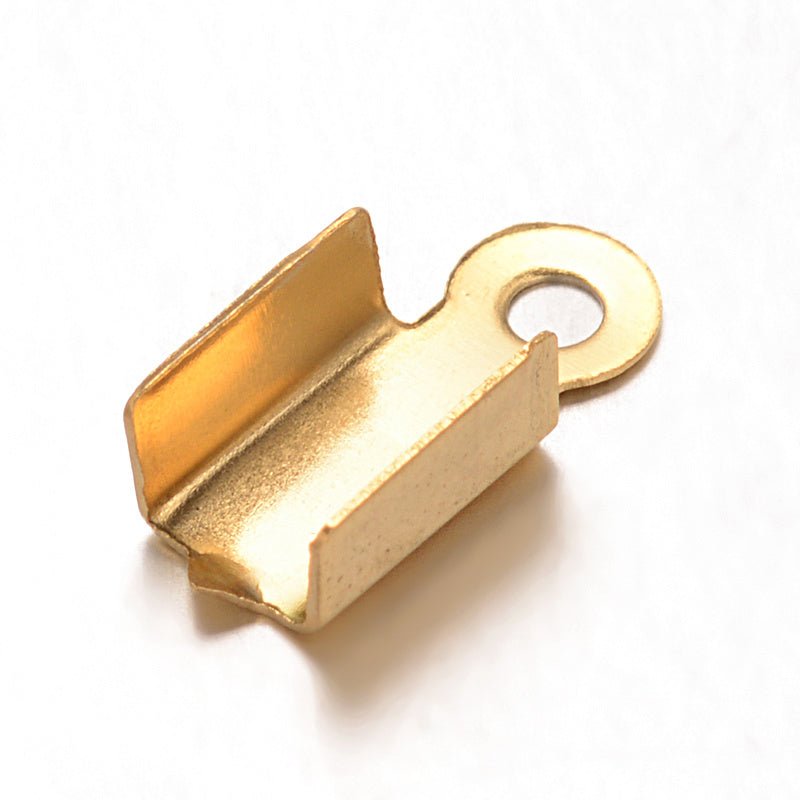 Klemmen für Kordel – Farbe Gold – 10 x 4 mm - PerlineBeads