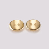 Knopf oval aus Edelstahl - Farbe Gold - PerlineBeads