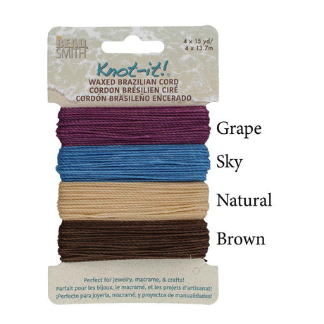 Knot-it! Gewachste brasilianische Kordel - Adventures Calling - PerlineBeads