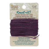 Knot-it! Gewachste brasilianische Kordel - Amethyst - PerlineBeads