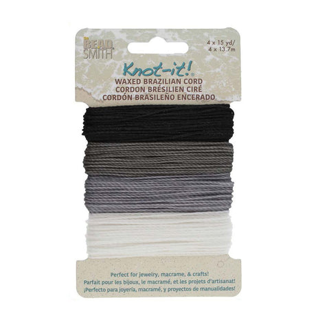 Knot-it! Gewachste brasilianische Kordel - Day & Night - PerlineBeads