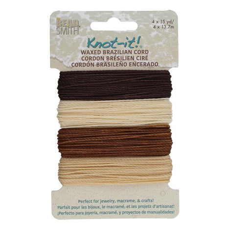 Knot-it! Gewachste brasilianische Kordel - Java Vibes - PerlineBeads