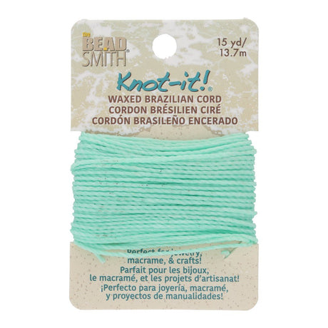 Knot-it! Gewachste brasilianische Kordel - Seafoam - PerlineBeads