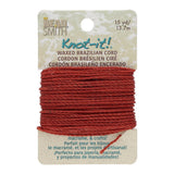 Knot-it! Gewachste brasilianische Kordel - Terracotta - PerlineBeads