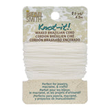 Knot-it! Gewachste brasilianische Kordel - White - PerlineBeads