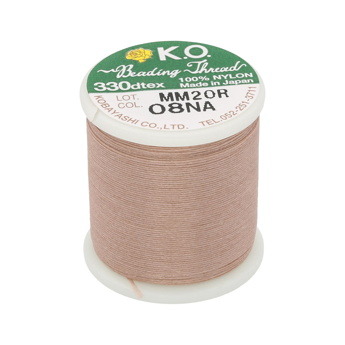 K.O. Perlengarn 330dtex - natur - PerlineBeads
