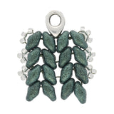 Kolympos-Superduo Bead Ending - Antique Silver Plate - PerlineBeads