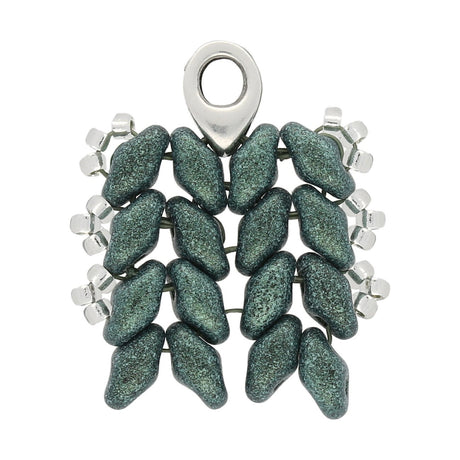 Kolympos-Superduo Bead Ending - Antique Silver Plate - PerlineBeads