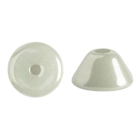 Konos® par Puca® - Opaque Light Green Ceramic Look - PerlineBeads
