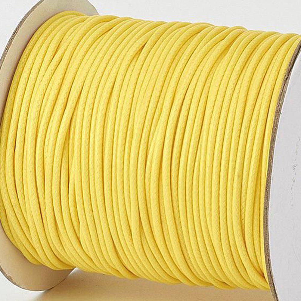 Kordel aus gewachstem Polyester 3 mm - Gelb - PerlineBeads