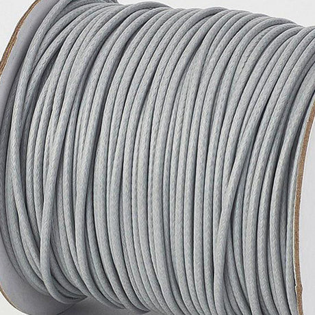 Kordel aus gewachstem Polyester 3 mm - Grau - PerlineBeads