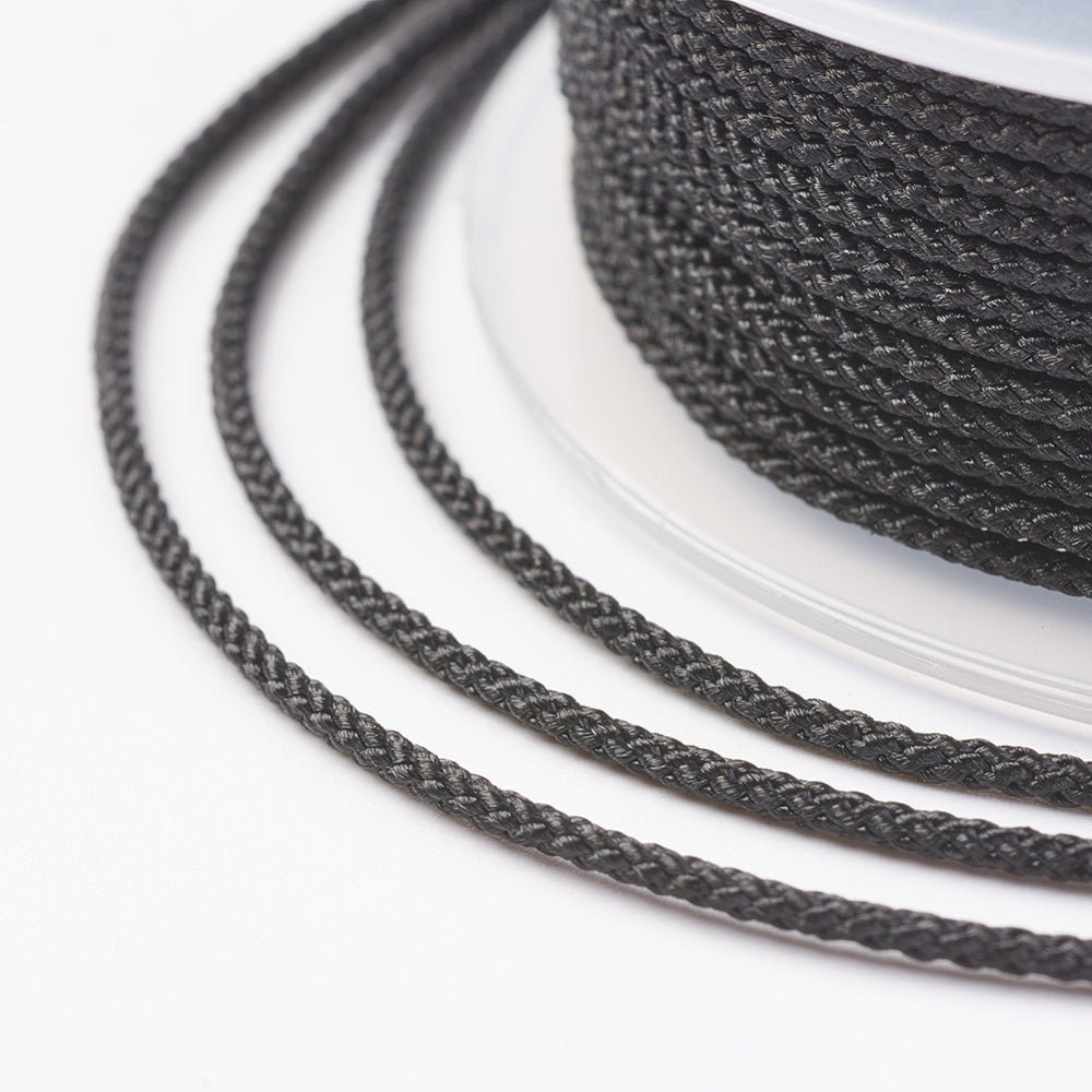Kordel aus Nylon 1 mm - Schwarz - PerlineBeads