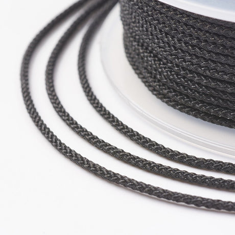 Kordel aus Nylon 1 mm - Schwarz - PerlineBeads