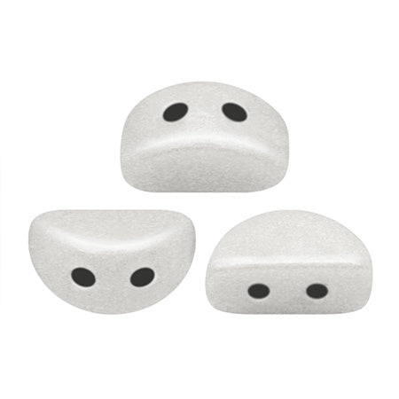 Kos® par Puca® - Opaque White Ceramic Look - PerlineBeads