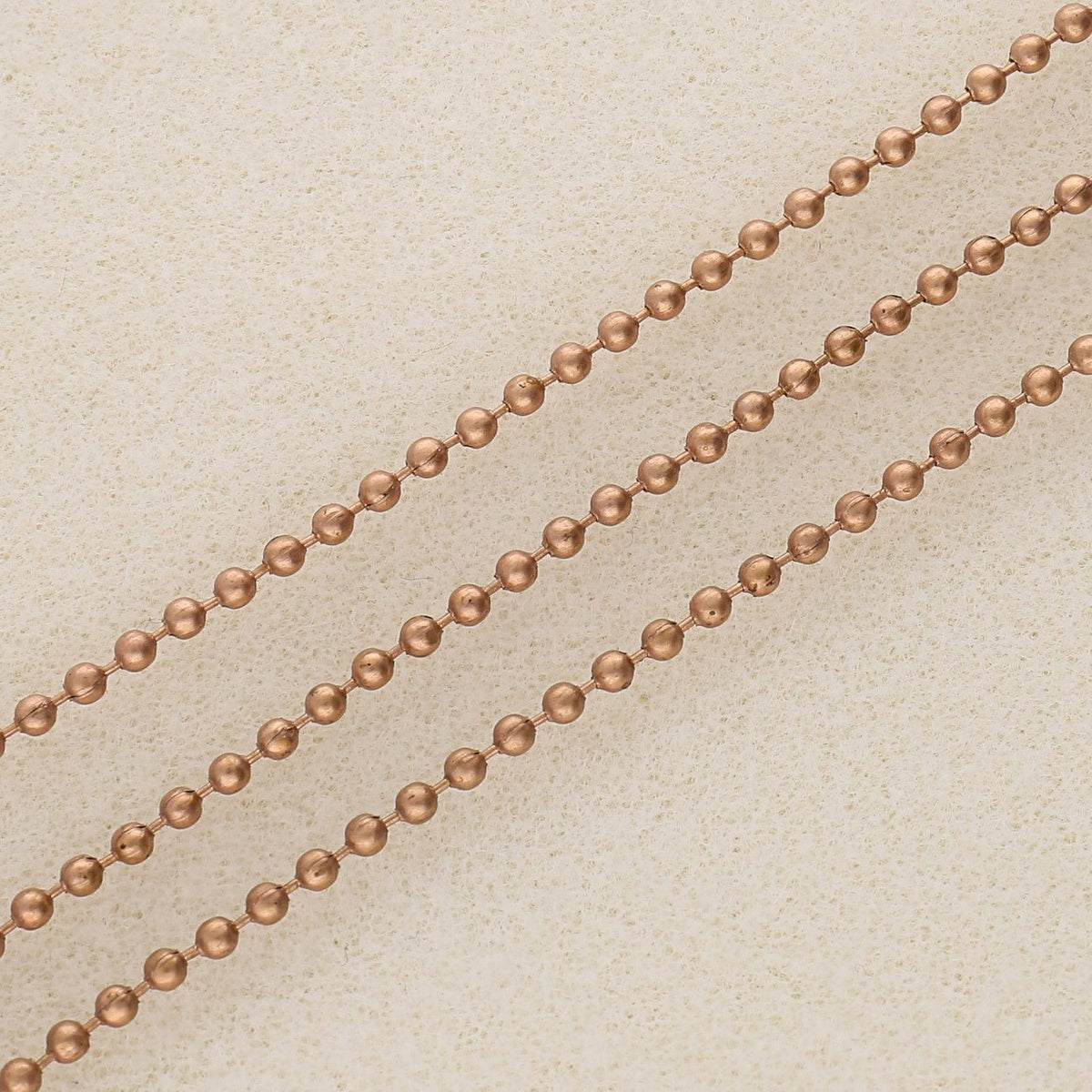 Kugelkette 2 mm – Farbe Kupfer rot - PerlineBeads