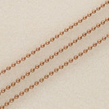 Kugelkette 2 mm – Farbe Kupfer rot - PerlineBeads