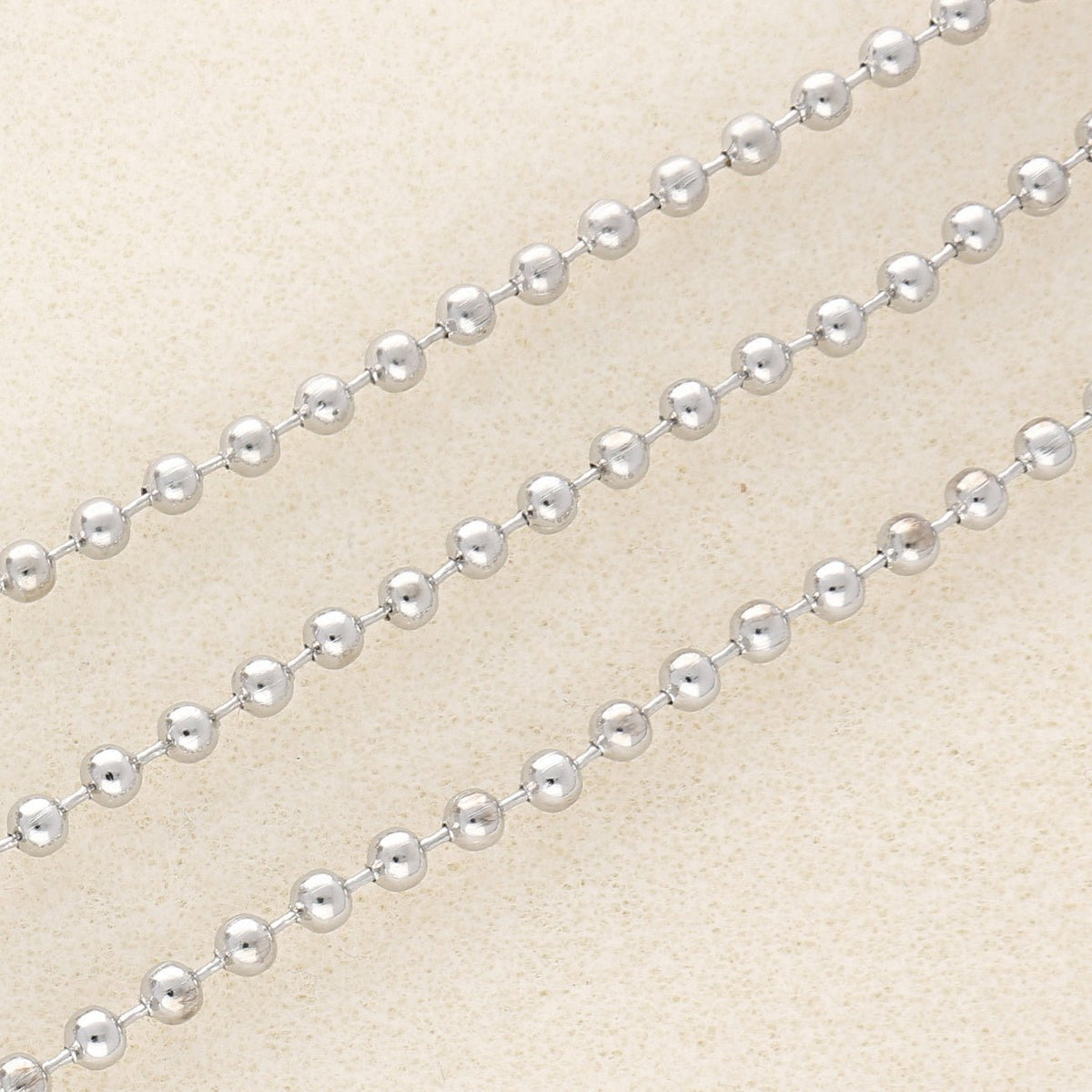 Kugelkette 3,2 mm – Farbe Platin - PerlineBeads