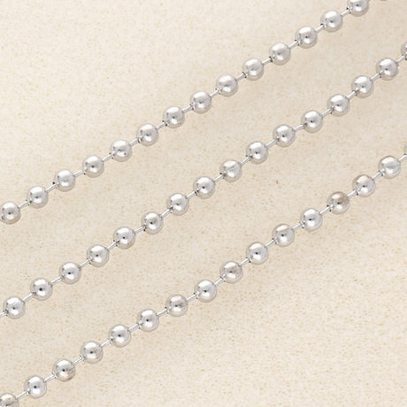 Kugelkette 3,2 mm – Farbe Platin - PerlineBeads