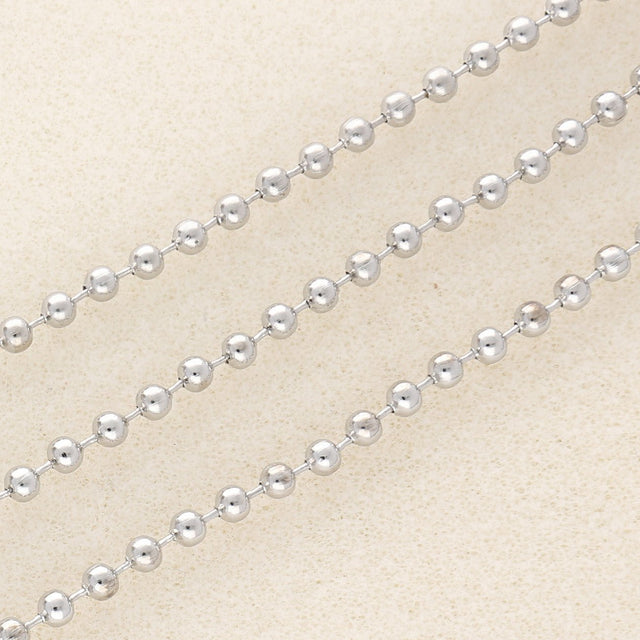Kugelkette 3,2 mm – Farbe Platin - PerlineBeads