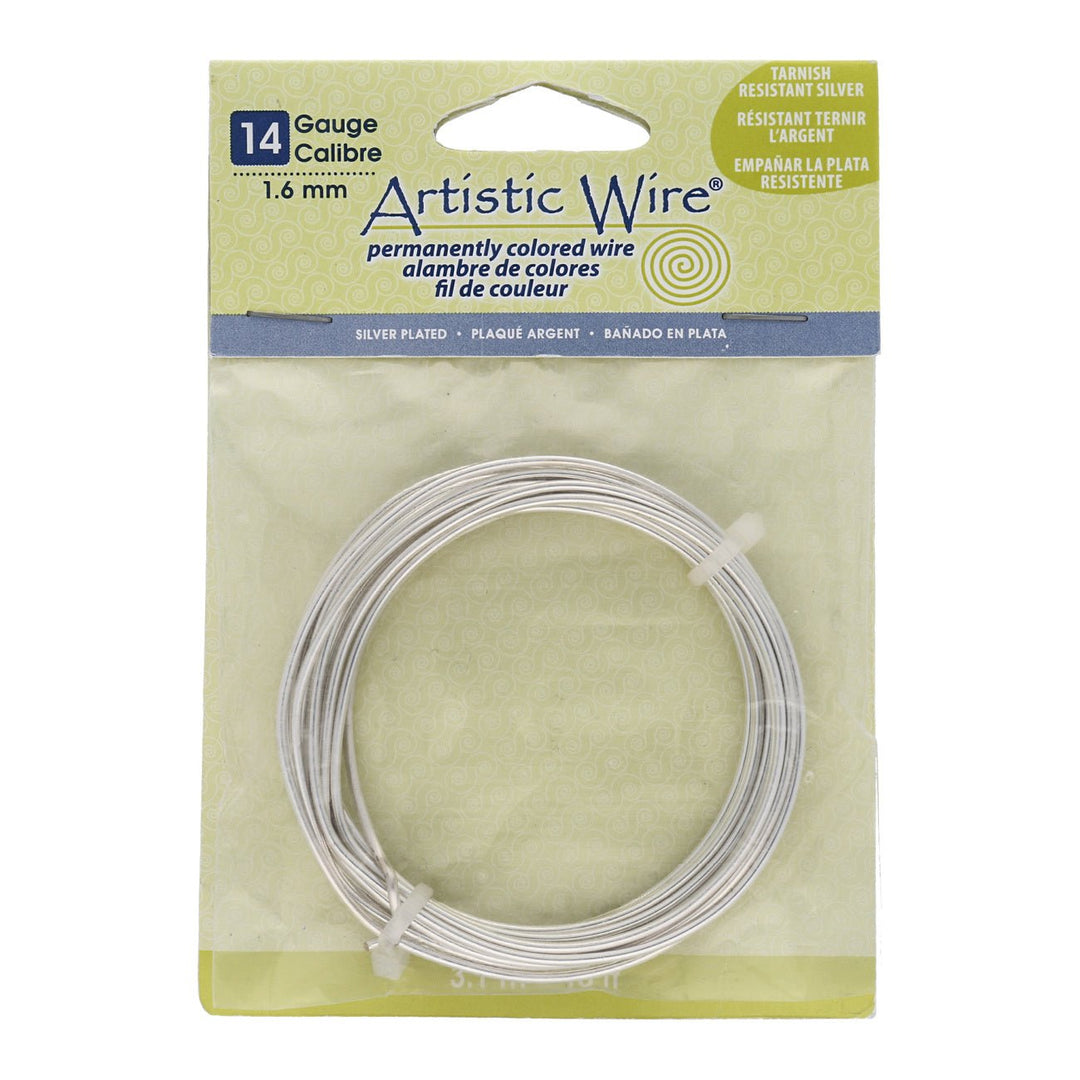 Kupferdraht: Artistic Wire – 14 Gauge – Silver Tarnish Resistant - PerlineBeads