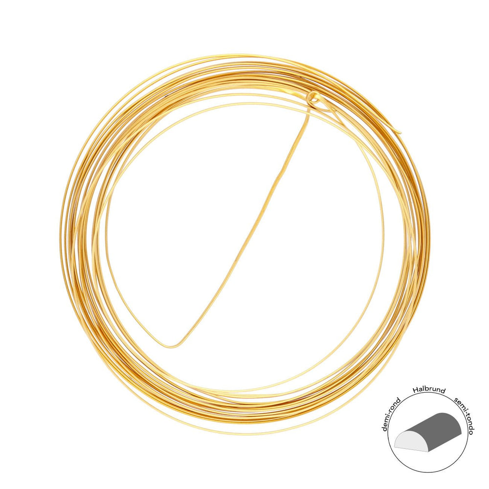 Kupferdraht Halbrund: Wire Elements™ – 18 Gauge – Gold Tarnish Resistant - PerlineBeads
