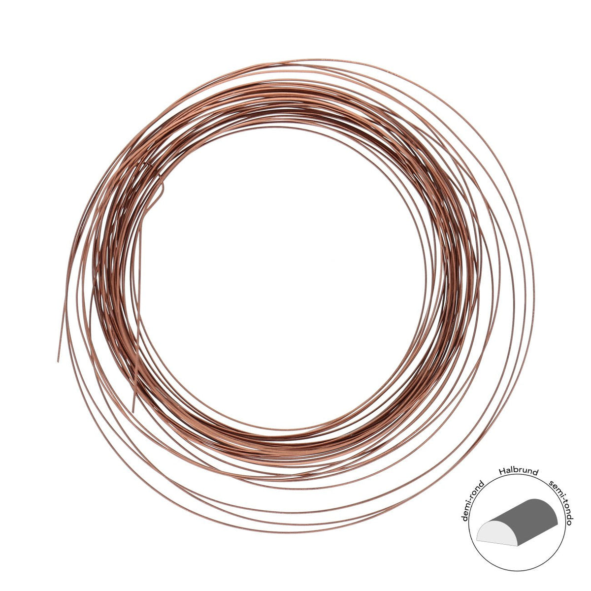 Kupferdraht Halbrund: Wire Elements™ – 21 Gauge – Antique Copper Tarnish Resistant - PerlineBeads