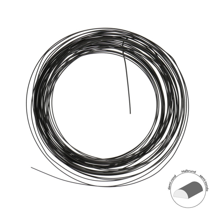 Kupferdraht Halbrund: Wire Elements™ – 21 Gauge – Black Tarnish Resistant - PerlineBeads