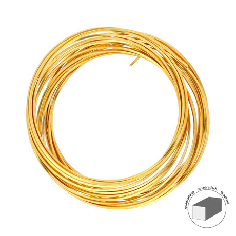 Kupferdraht Quadratisch: Wire Elements™ – 18 Gauge – Gold Tarnish Resistant - PerlineBeads