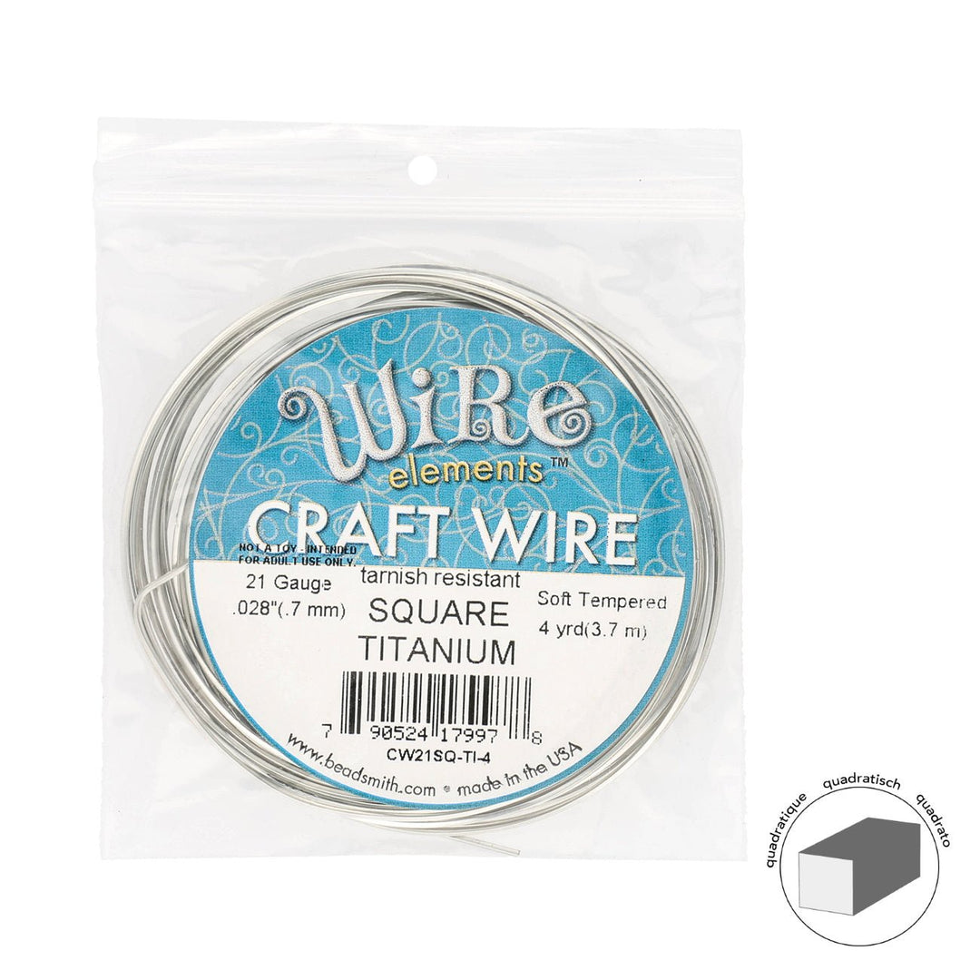 Kupferdraht Quadratisch: Wire Elements™ – 21 Gauge – Titanium Tarnish Resistant - PerlineBeads
