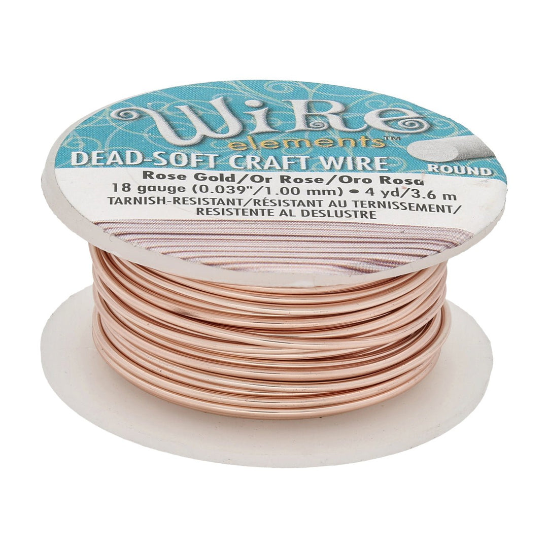 Kupferdraht: Wire Elements™ – 18 Gauge – Rose Gold Tarnish Resistant - PerlineBeads