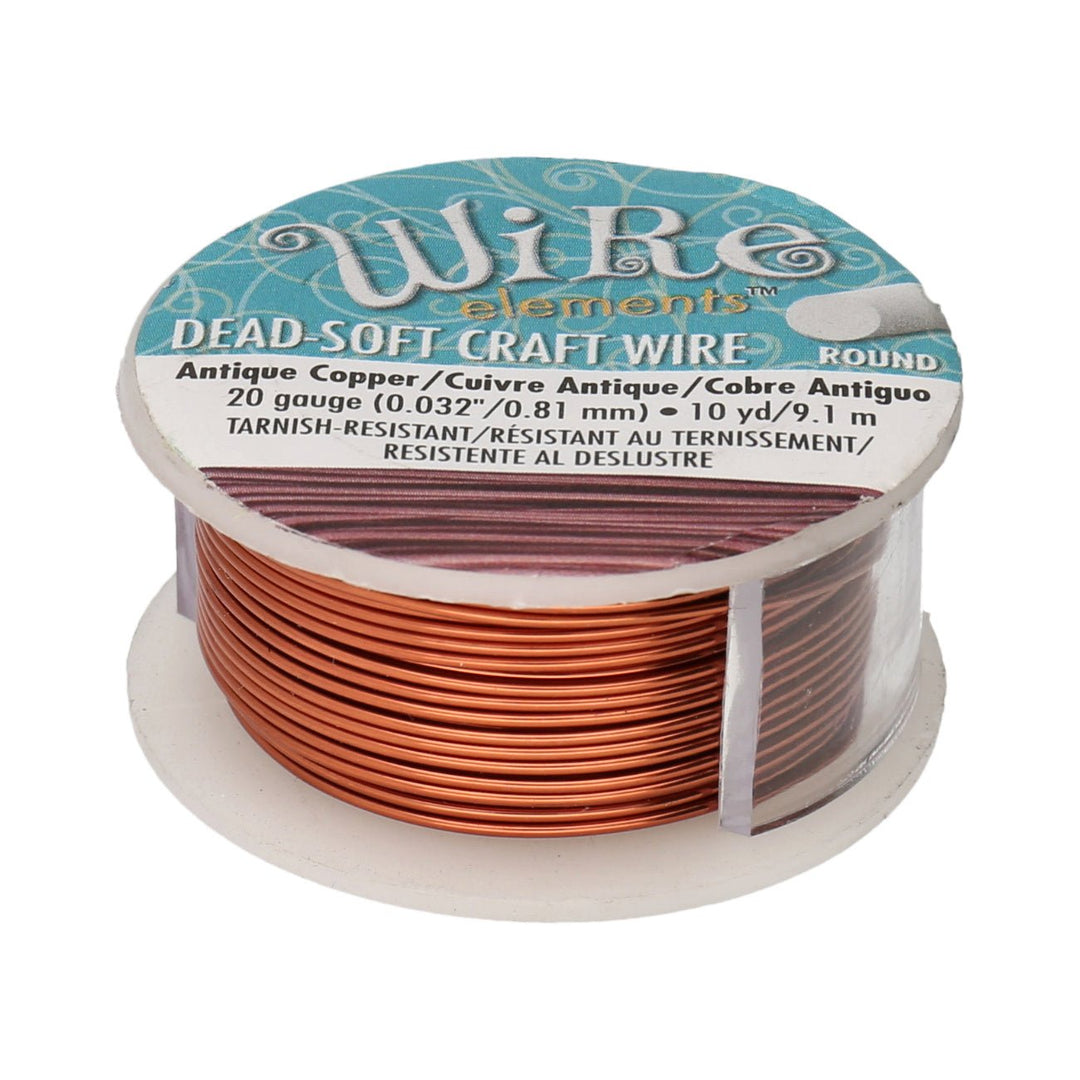 Kupferdraht: Wire Elements™ – 20 Gauge – Antique Copper Tarnish Resistant - PerlineBeads