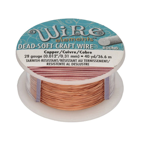 Kupferdraht: Wire Elements™ – 28 Gauge – Copper Tarnish Resistant - PerlineBeads