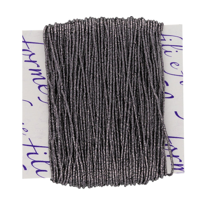 Lamé elastisches Schmuckgarn - Gunmetal - PerlineBeads