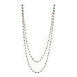 Lange Halskette, Silber mit Rauchquarz Perlen - PerlineBeads