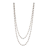 Lange Halskette, Silber mit Rauchquarz Perlen - PerlineBeads