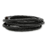 Lederkordel geflochten Ø 3 mm - Schwarz - PerlineBeads