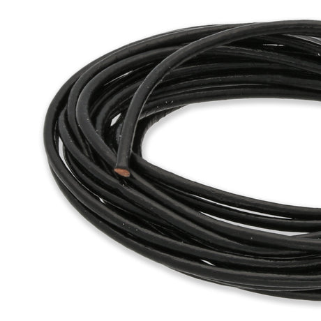 Lederkordel Ø 1 mm - Schwarz - PerlineBeads