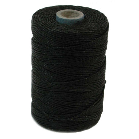 Leinengarn gewachst, Irish Waxed Linen, 4-PLY - Black - PerlineBeads