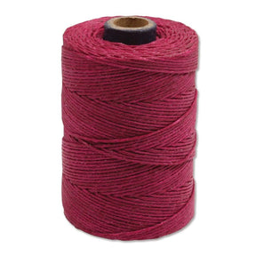Leinengarn gewachst, Irish Waxed Linen, 4-PLY - Magenta - PerlineBeads