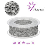 Luce Schmuckgarn - Silber-Schwarz (99137) - PerlineBeads