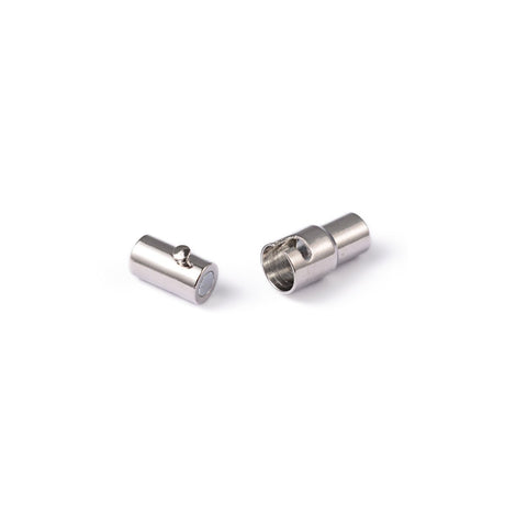 Magnetischer Schraubverschluss – Farbe Platin - PerlineBeads